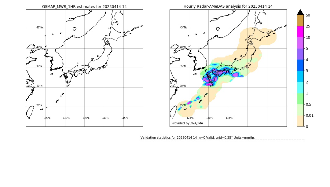 GSMaP MWR validation image. 2023/04/14 14