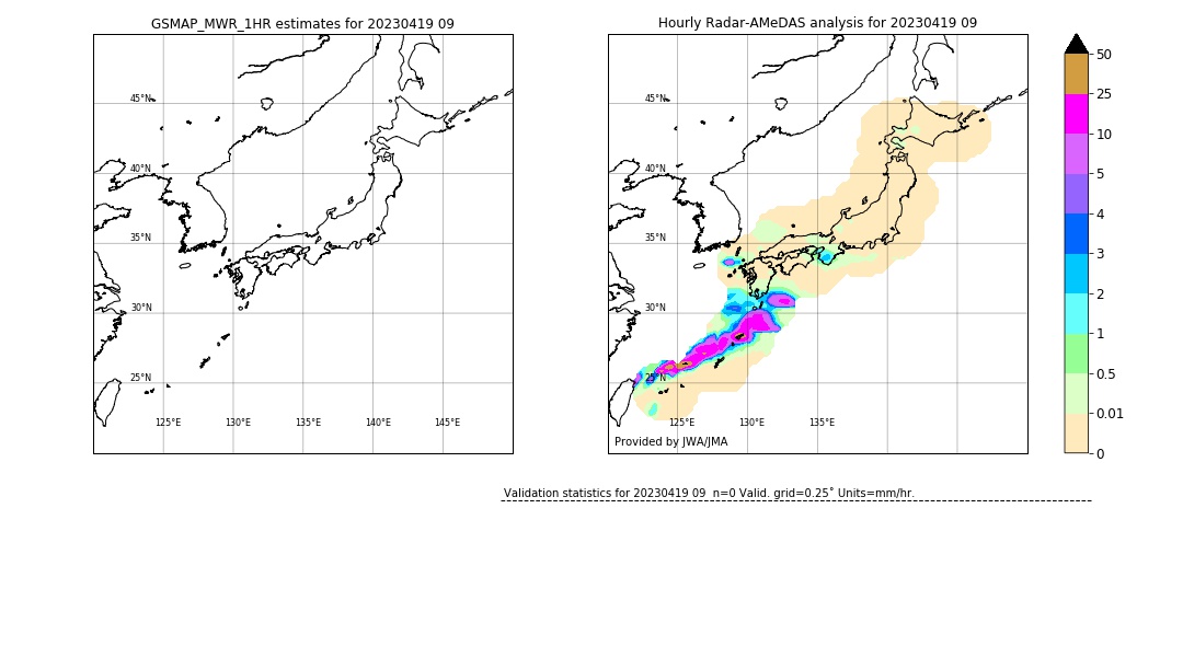 GSMaP MWR validation image. 2023/04/19 09