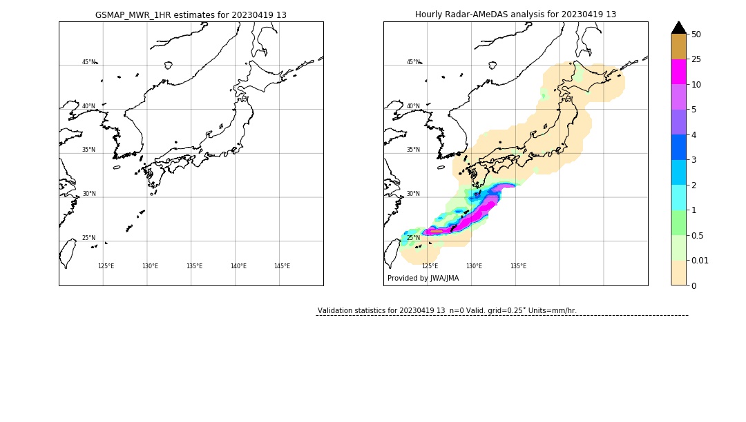 GSMaP MWR validation image. 2023/04/19 13