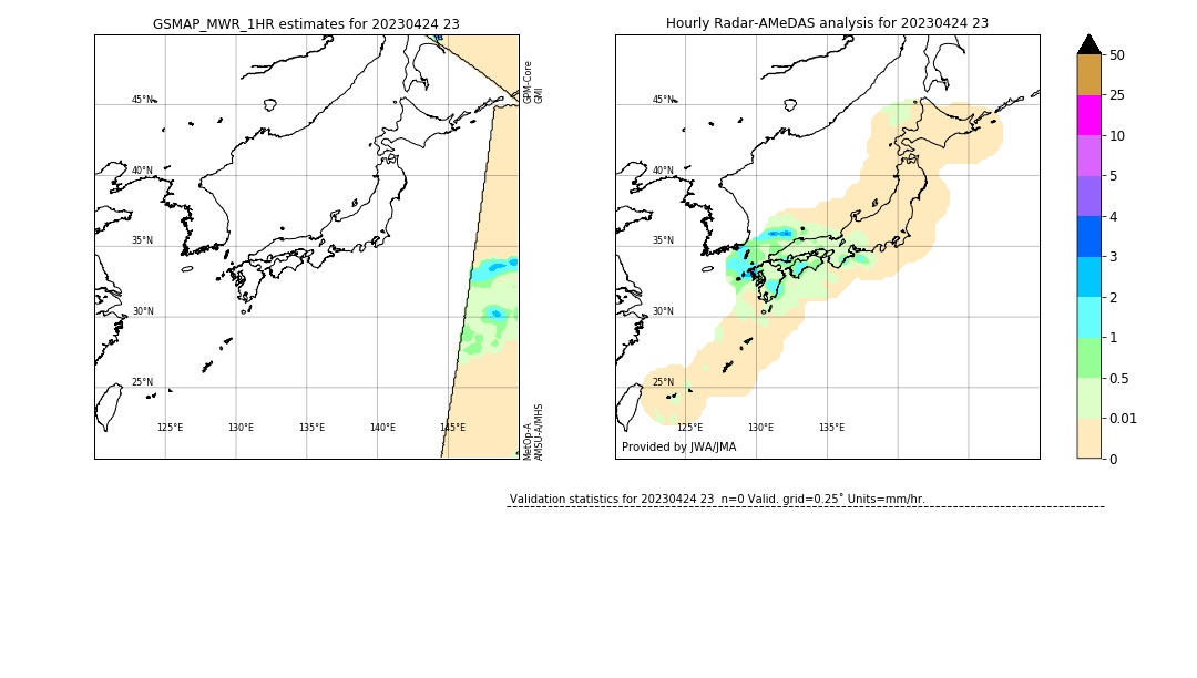 GSMaP MWR validation image. 2023/04/24 23