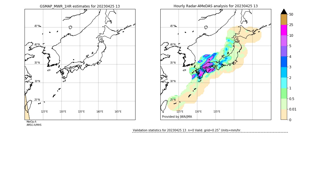 GSMaP MWR validation image. 2023/04/25 13