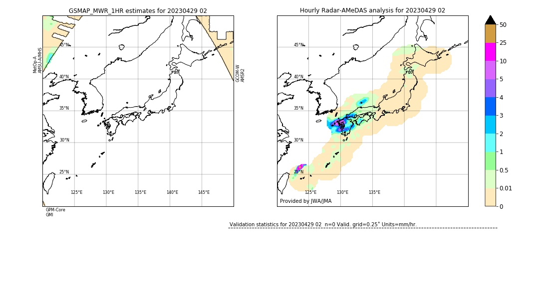 GSMaP MWR validation image. 2023/04/29 02