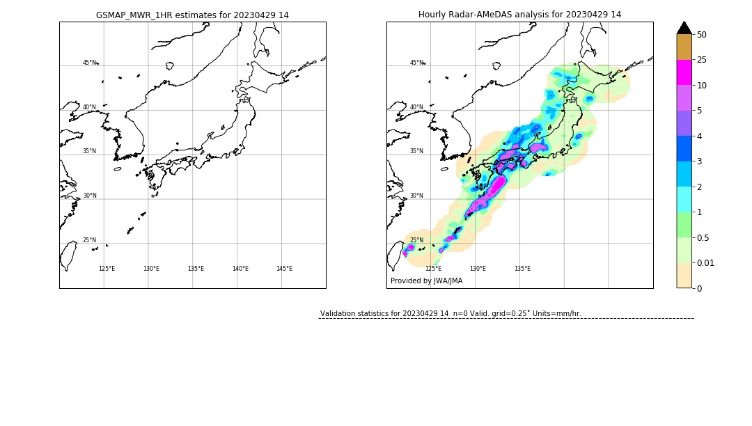 GSMaP MWR validation image. 2023/04/29 14