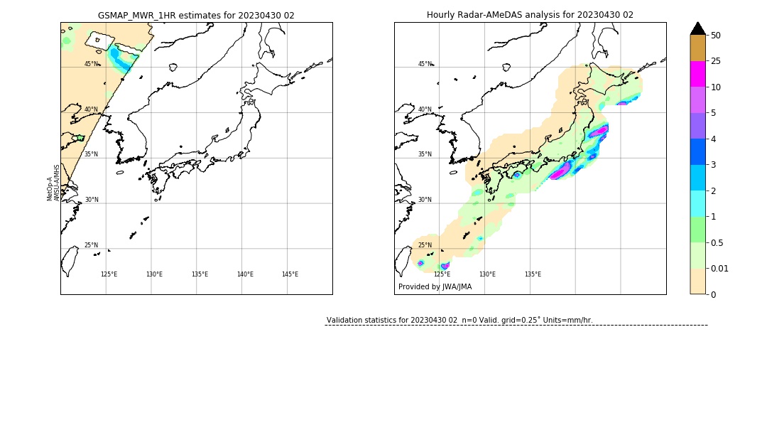 GSMaP MWR validation image. 2023/04/30 02