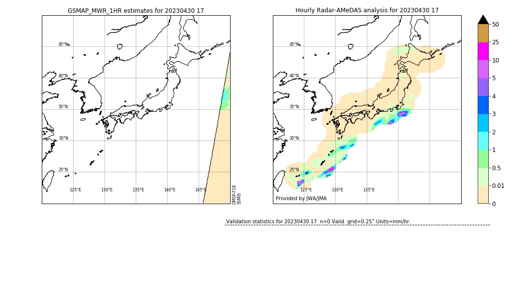 GSMaP MWR validation image. 2023/04/30 17