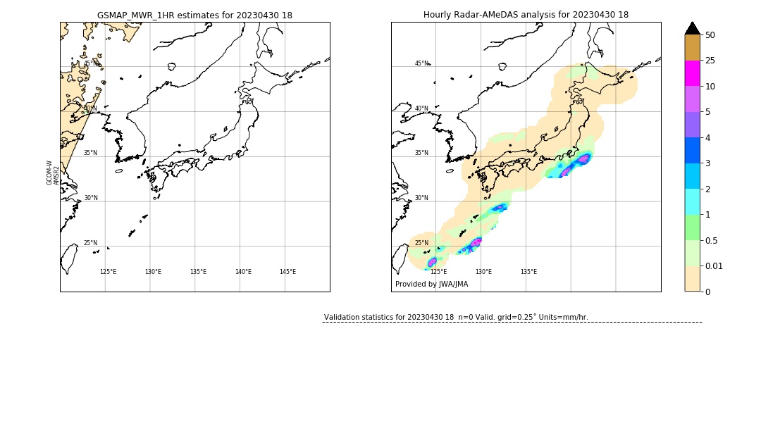 GSMaP MWR validation image. 2023/04/30 18