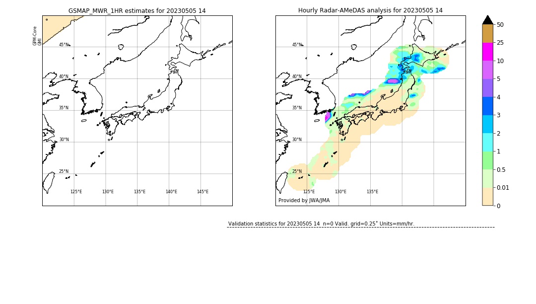 GSMaP MWR validation image. 2023/05/05 14