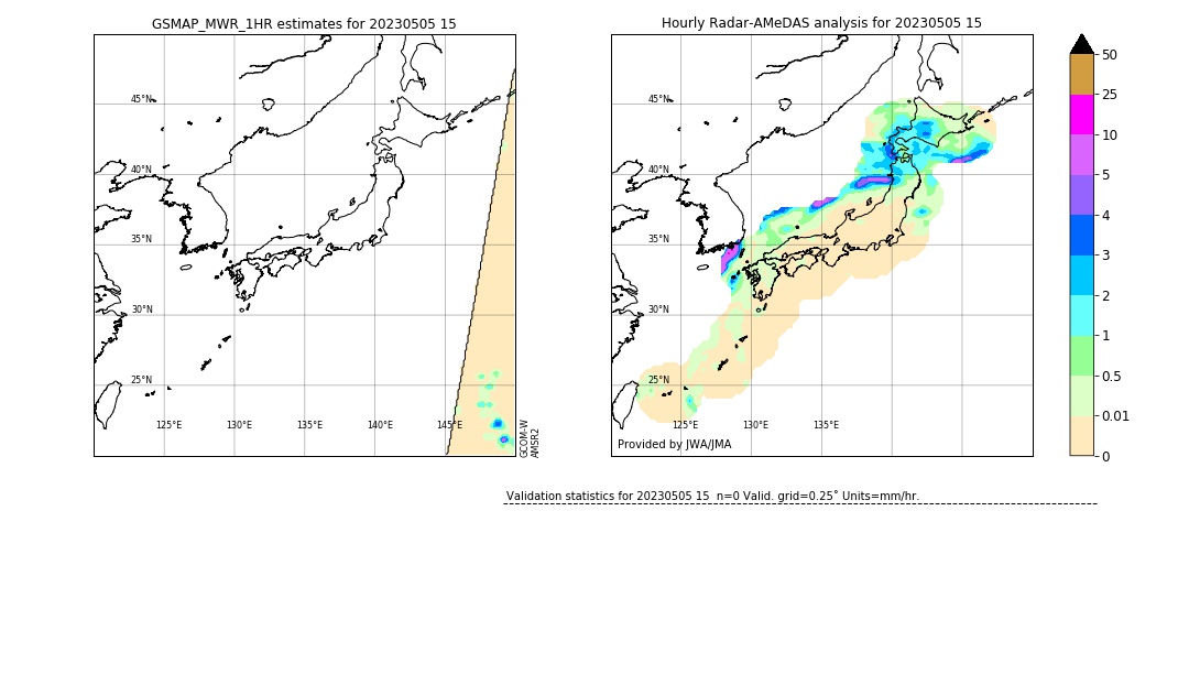 GSMaP MWR validation image. 2023/05/05 15