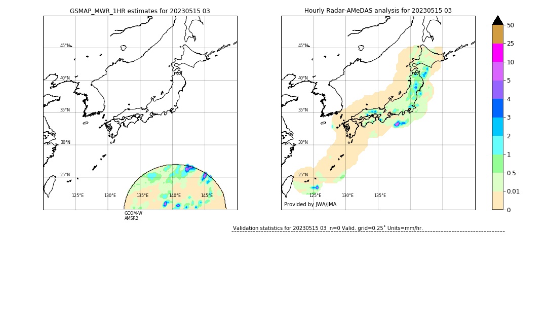 GSMaP MWR validation image. 2023/05/15 03