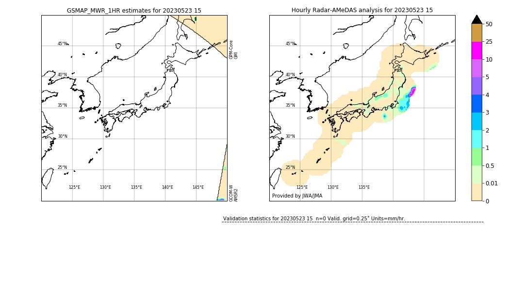 GSMaP MWR validation image. 2023/05/23 15