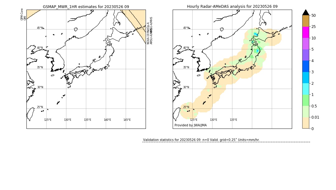 GSMaP MWR validation image. 2023/05/26 09