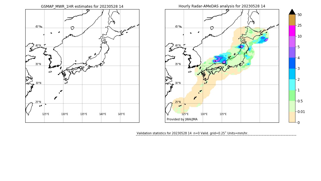 GSMaP MWR validation image. 2023/05/28 14