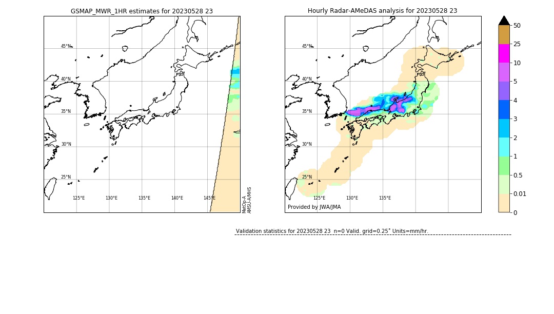 GSMaP MWR validation image. 2023/05/28 23