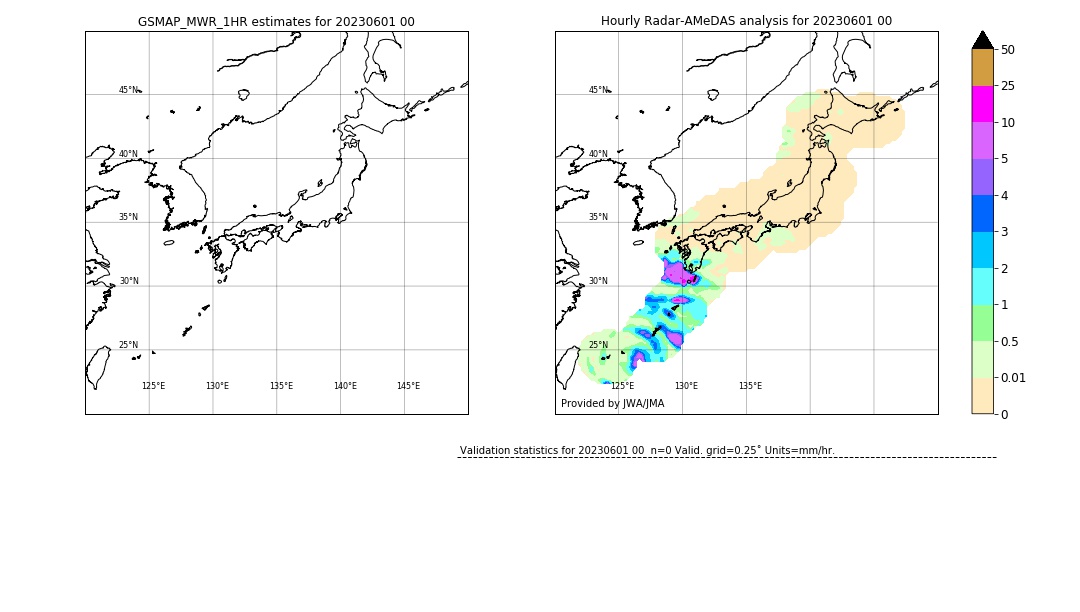 GSMaP MWR validation image. 2023/06/01 00