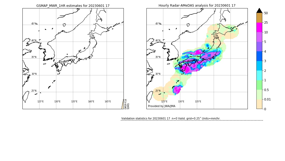 GSMaP MWR validation image. 2023/06/01 17