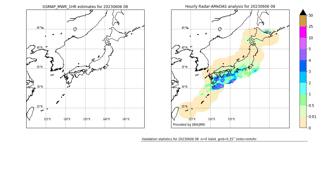 GSMaP MWR validation image. 2023/06/06 08