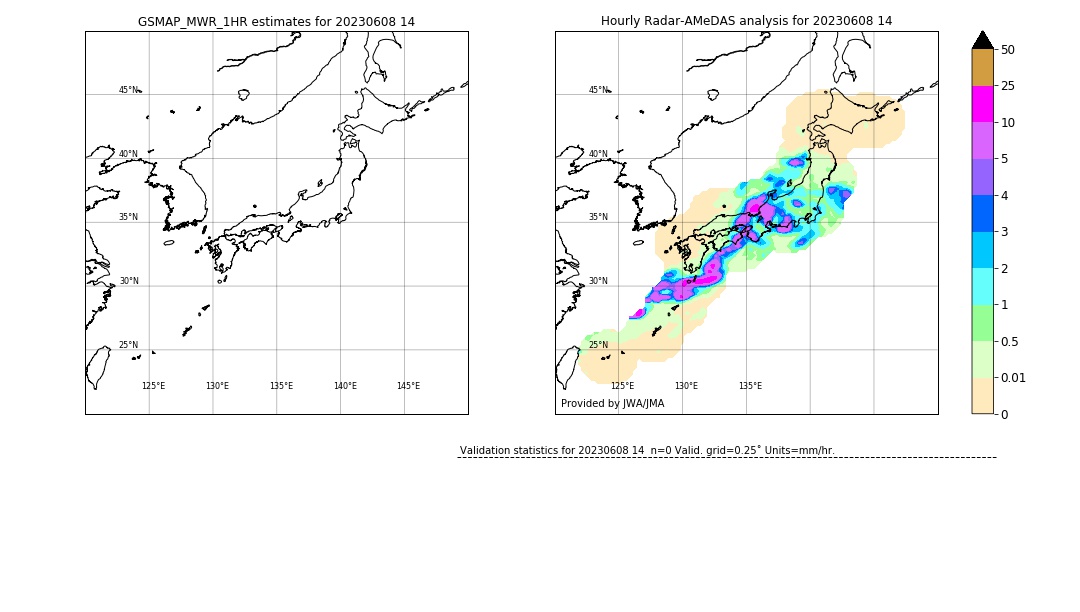 GSMaP MWR validation image. 2023/06/08 14