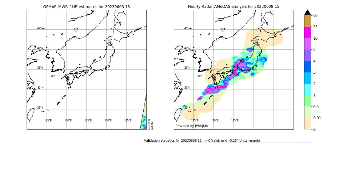 GSMaP MWR validation image. 2023/06/08 15