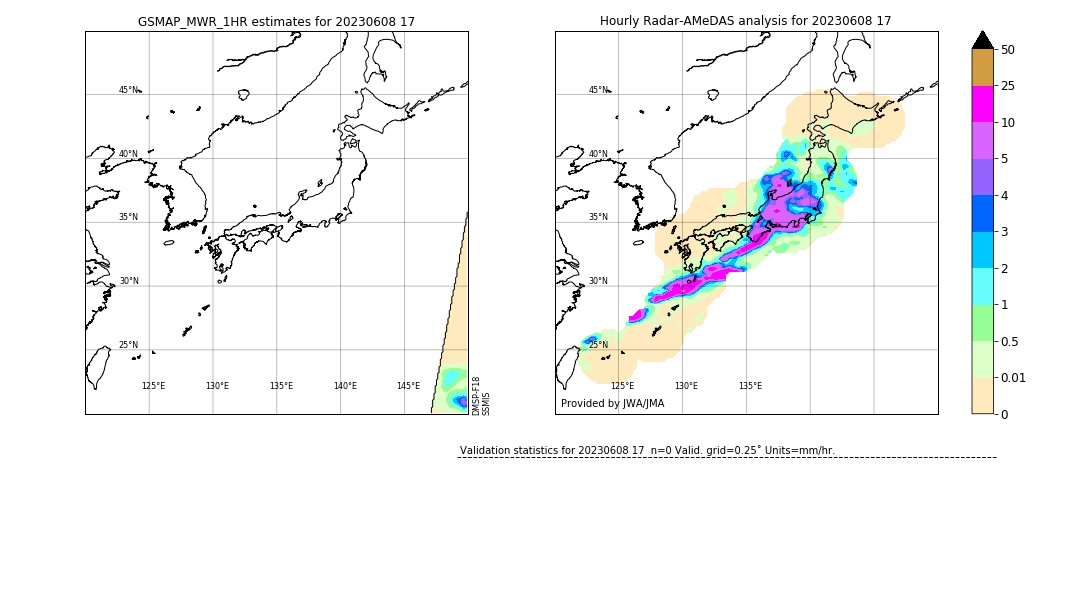 GSMaP MWR validation image. 2023/06/08 17