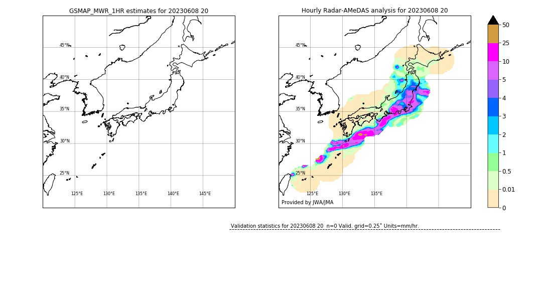 GSMaP MWR validation image. 2023/06/08 20