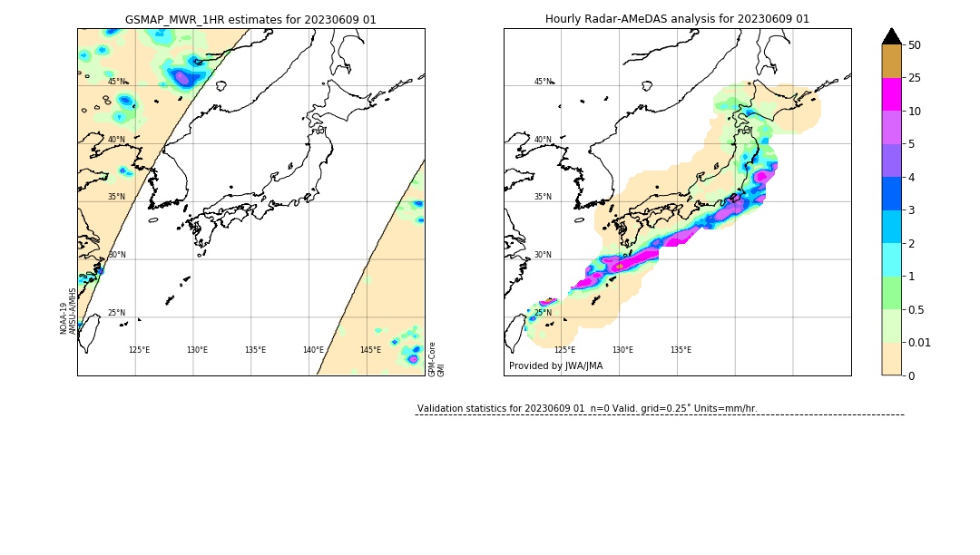 GSMaP MWR validation image. 2023/06/09 01