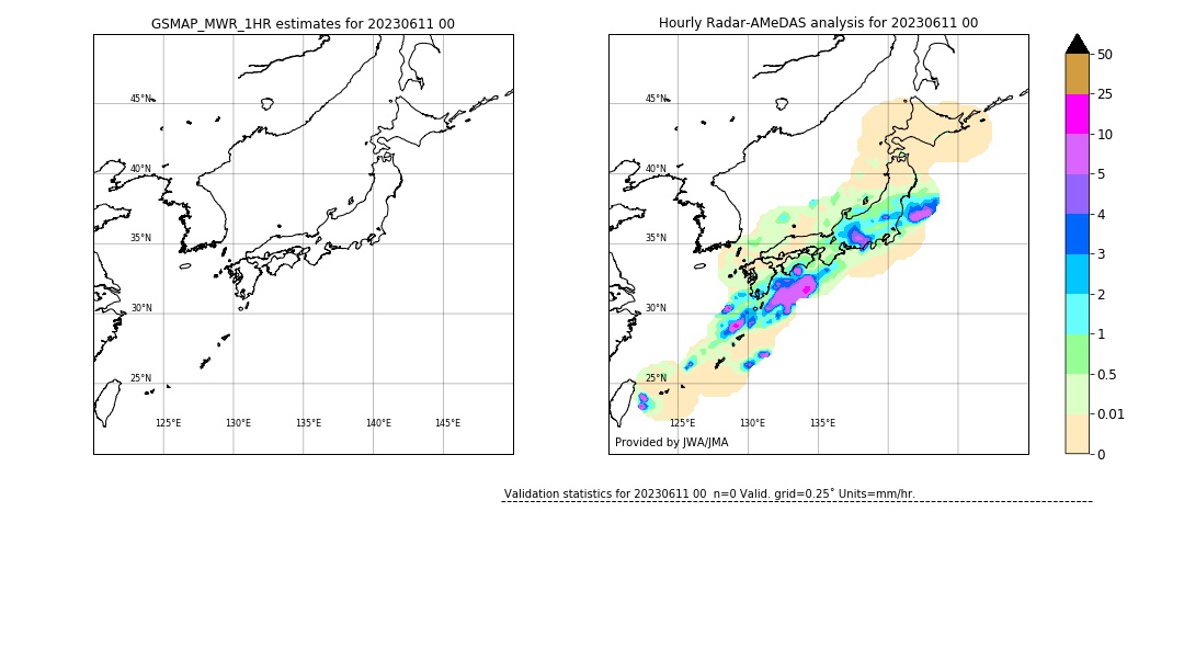 GSMaP MWR validation image. 2023/06/11 00