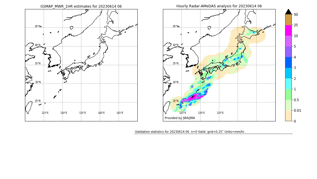 GSMaP MWR validation image. 2023/06/14 06