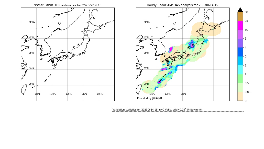 GSMaP MWR validation image. 2023/06/14 15