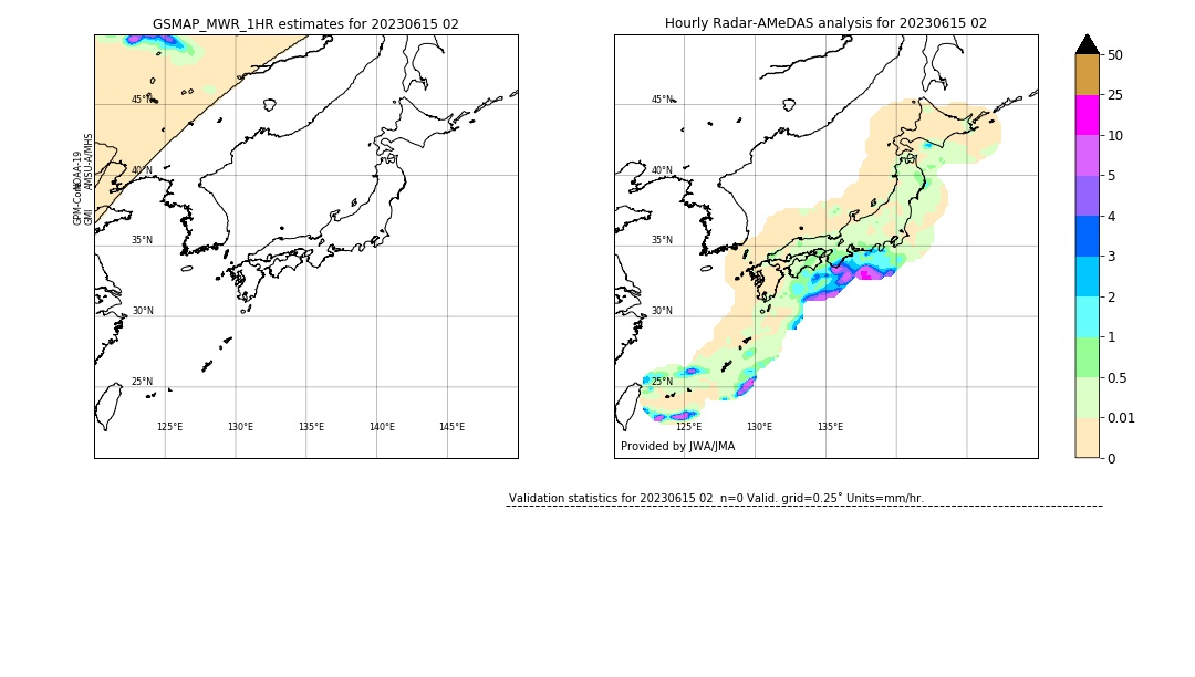 GSMaP MWR validation image. 2023/06/15 02