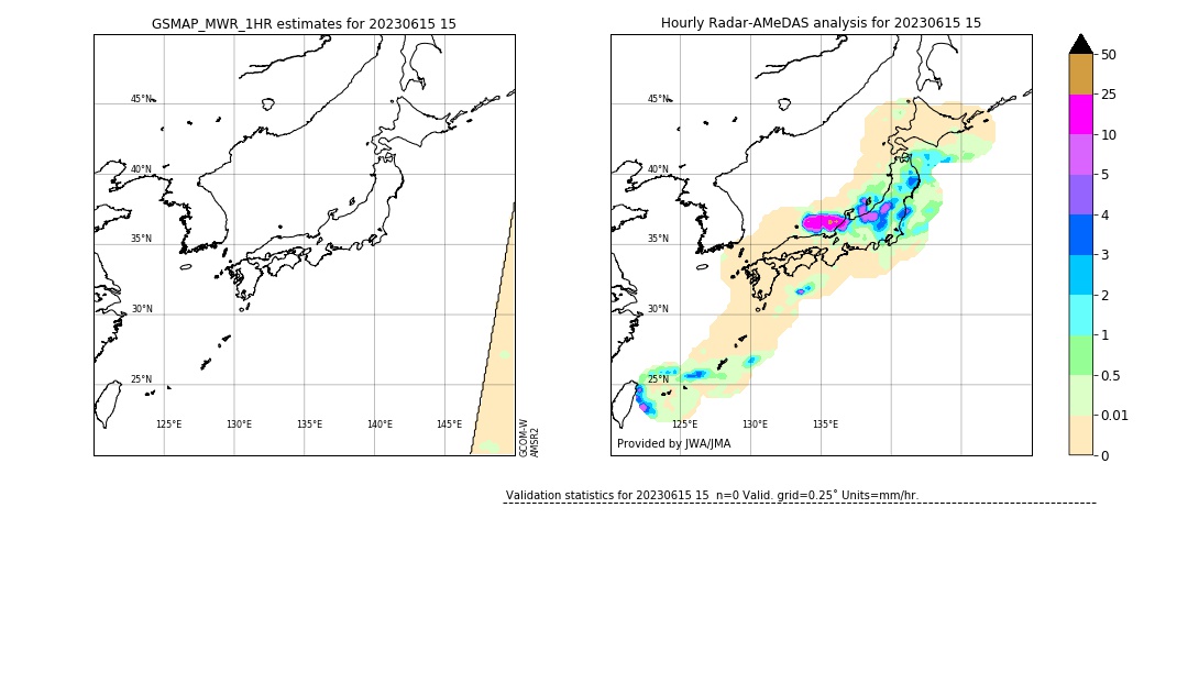 GSMaP MWR validation image. 2023/06/15 15