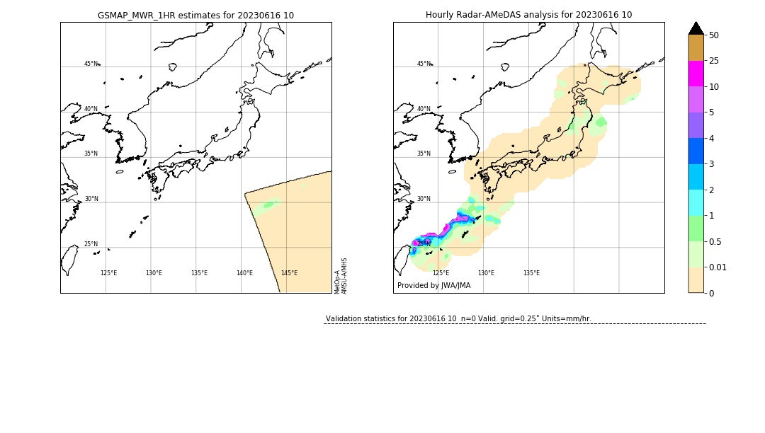 GSMaP MWR validation image. 2023/06/16 10