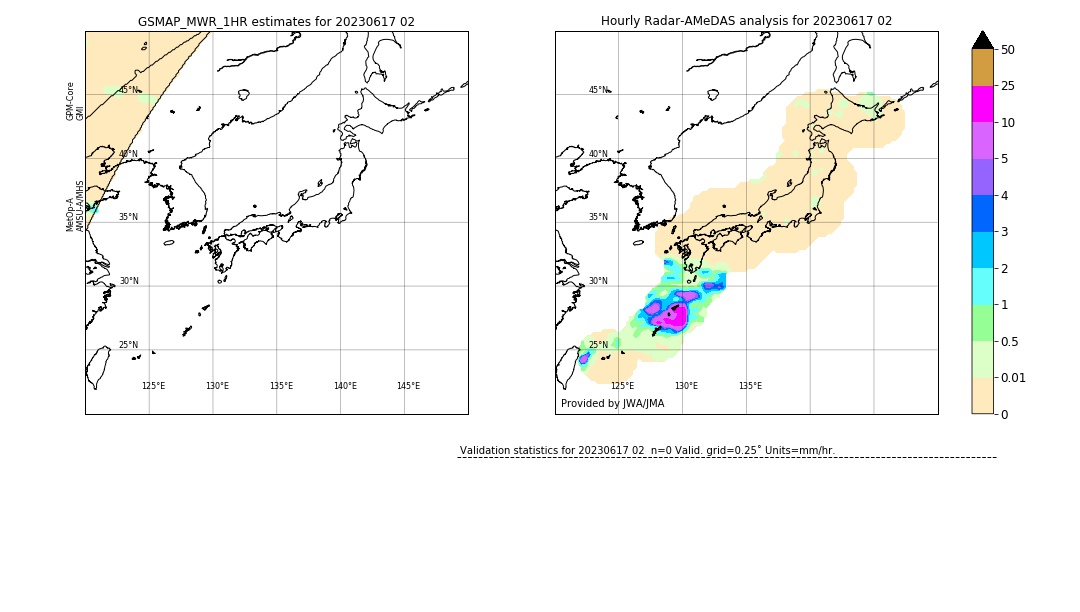 GSMaP MWR validation image. 2023/06/17 02