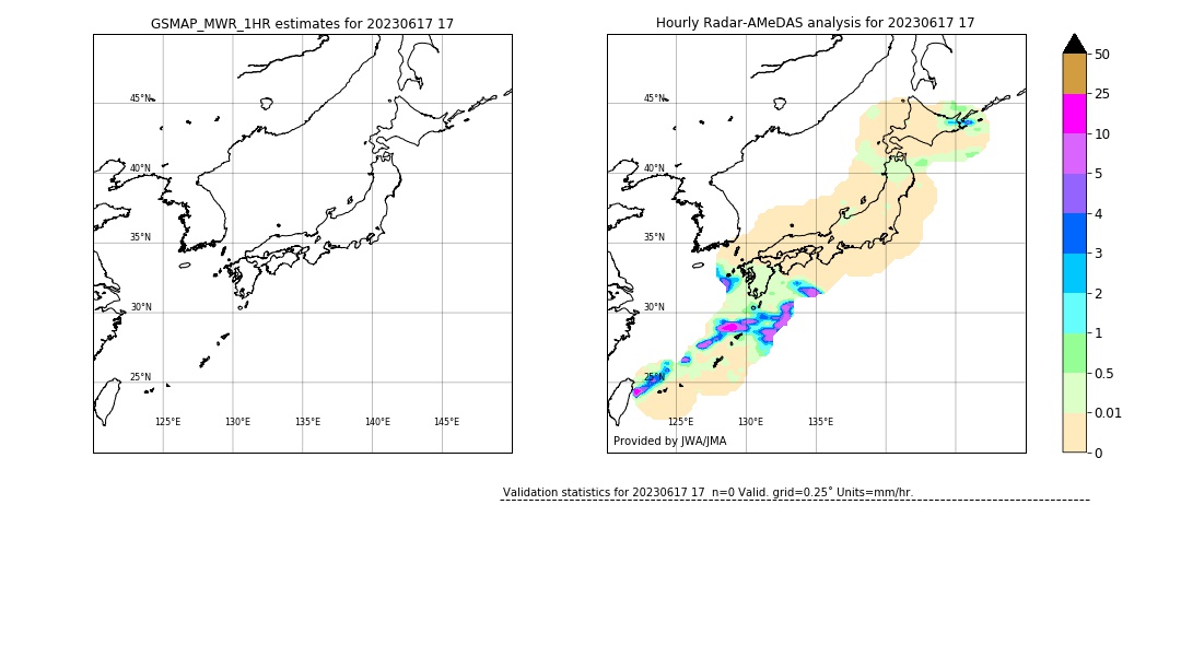 GSMaP MWR validation image. 2023/06/17 17