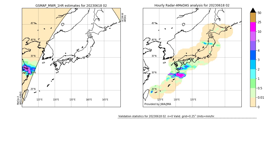 GSMaP MWR validation image. 2023/06/18 02