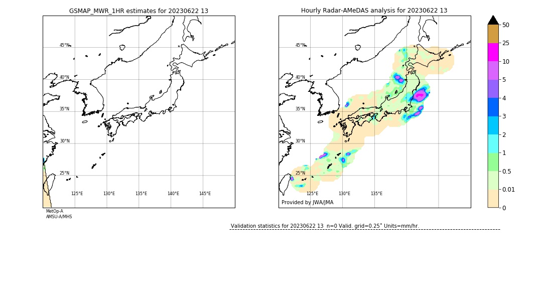 GSMaP MWR validation image. 2023/06/22 13