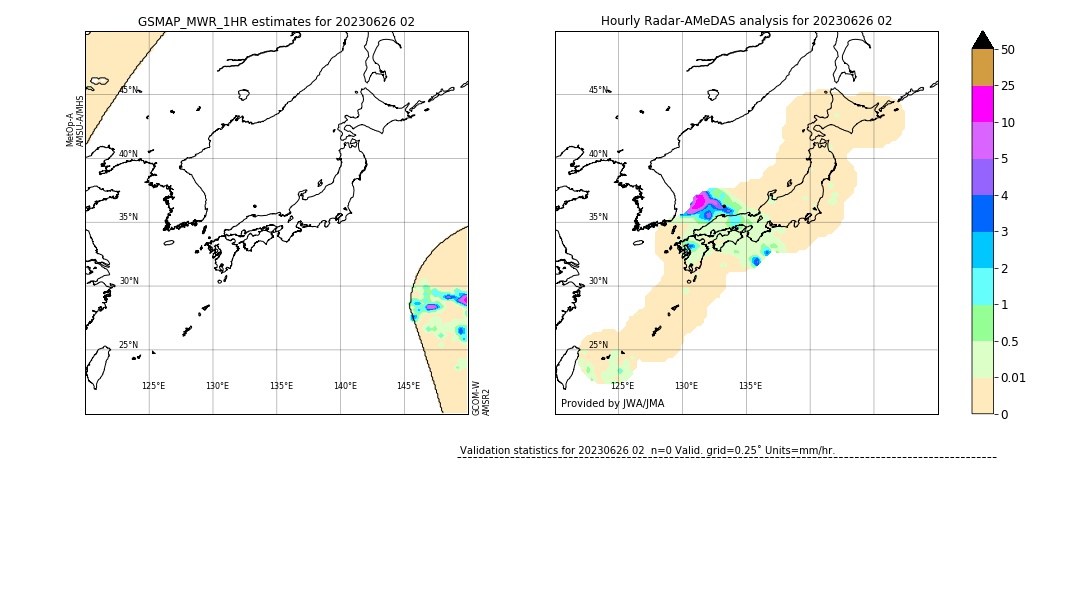 GSMaP MWR validation image. 2023/06/26 02