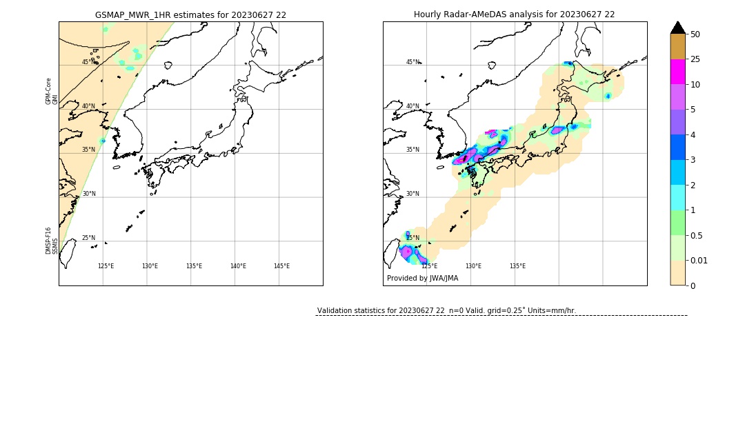 GSMaP MWR validation image. 2023/06/27 22