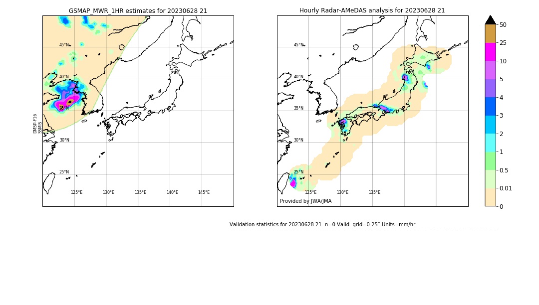 GSMaP MWR validation image. 2023/06/28 21