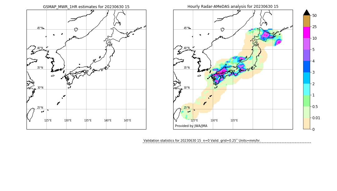 GSMaP MWR validation image. 2023/06/30 15