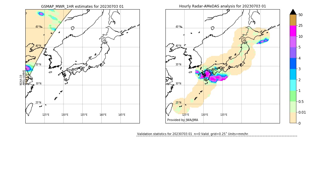 GSMaP MWR validation image. 2023/07/03 01