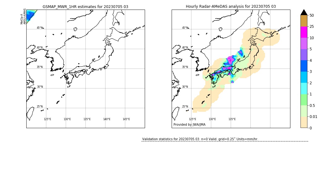 GSMaP MWR validation image. 2023/07/05 03