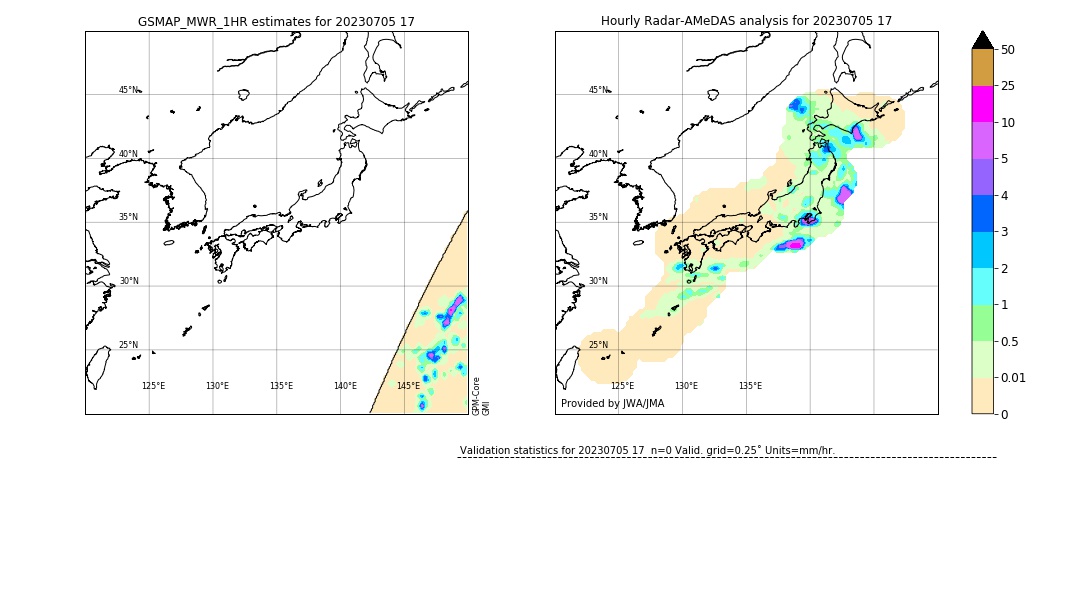 GSMaP MWR validation image. 2023/07/05 17