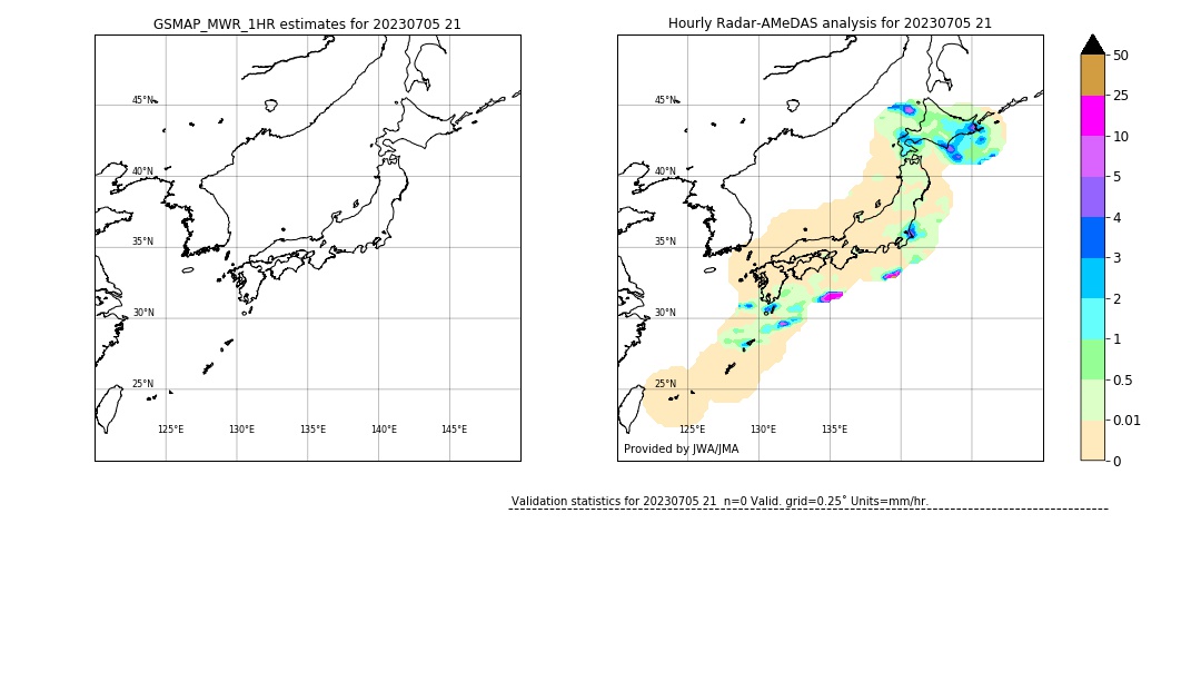 GSMaP MWR validation image. 2023/07/05 21