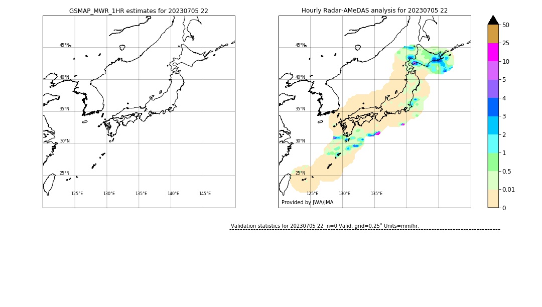 GSMaP MWR validation image. 2023/07/05 22