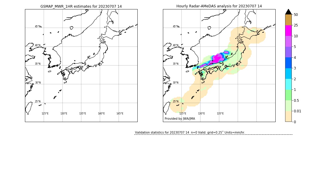 GSMaP MWR validation image. 2023/07/07 14