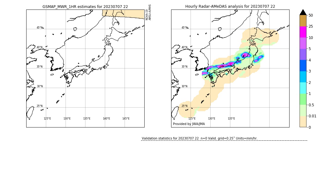 GSMaP MWR validation image. 2023/07/07 22