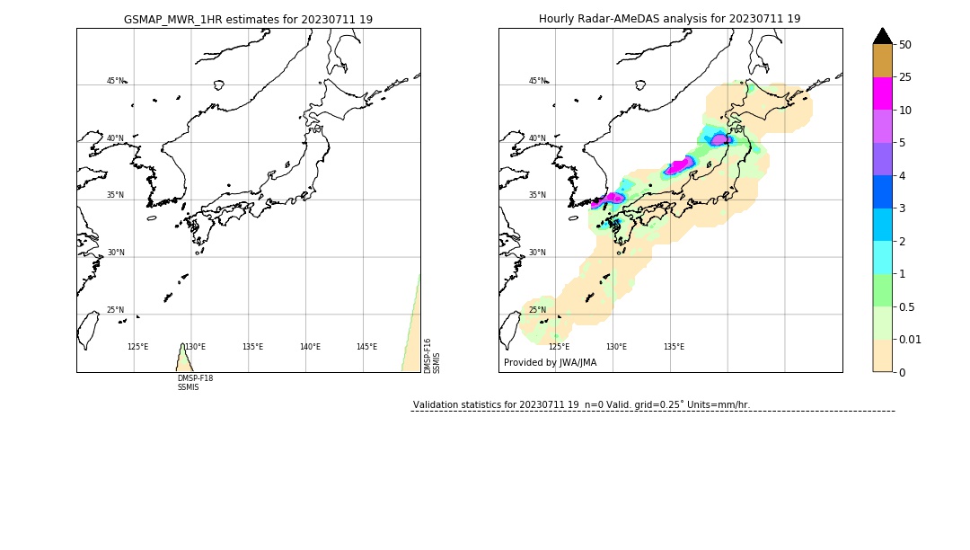 GSMaP MWR validation image. 2023/07/11 19