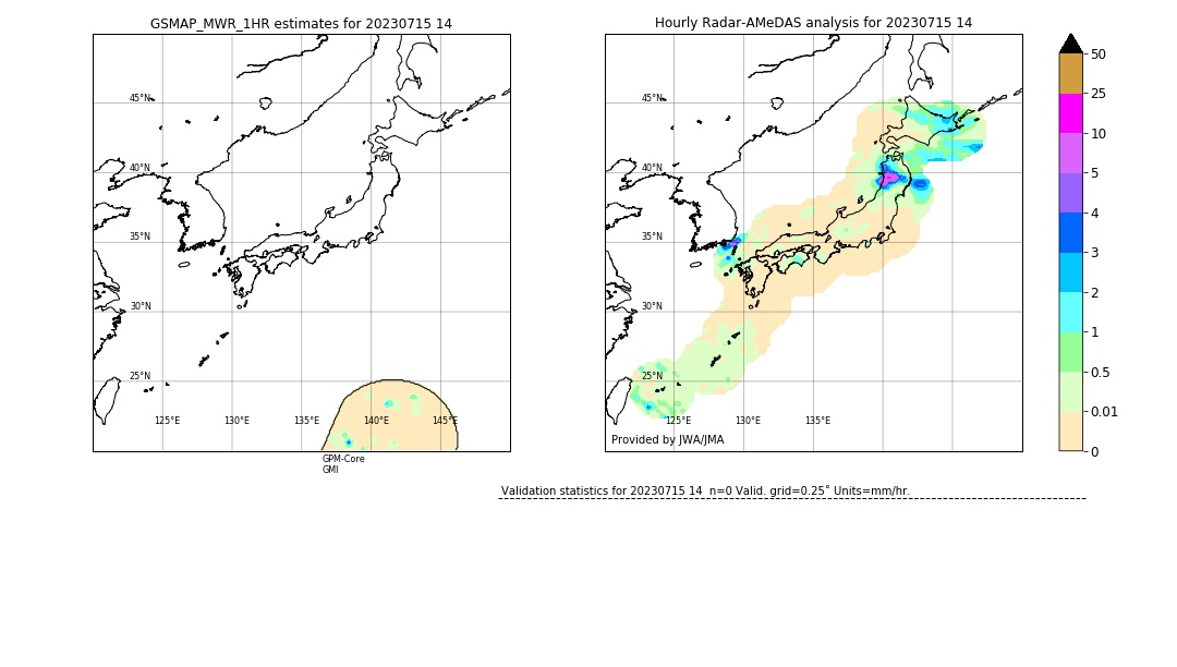 GSMaP MWR validation image. 2023/07/15 14