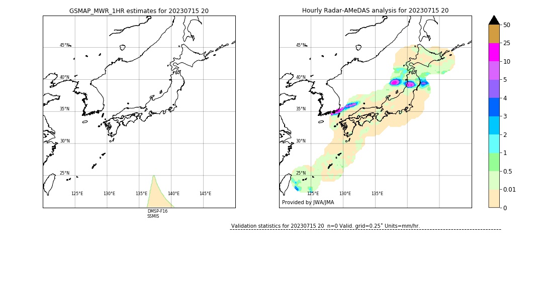 GSMaP MWR validation image. 2023/07/15 20