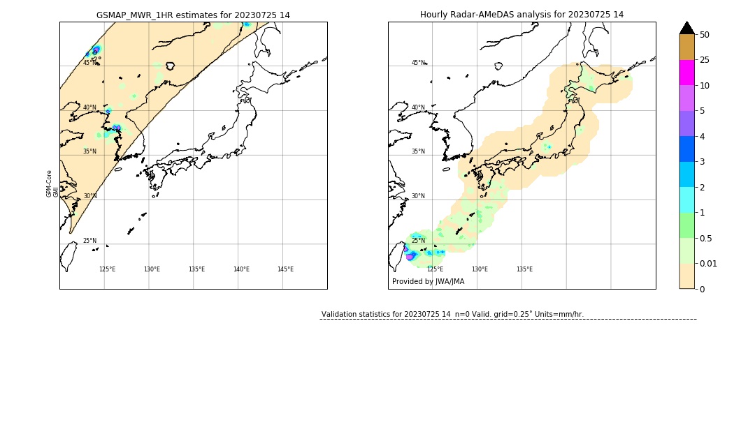 GSMaP MWR validation image. 2023/07/25 14